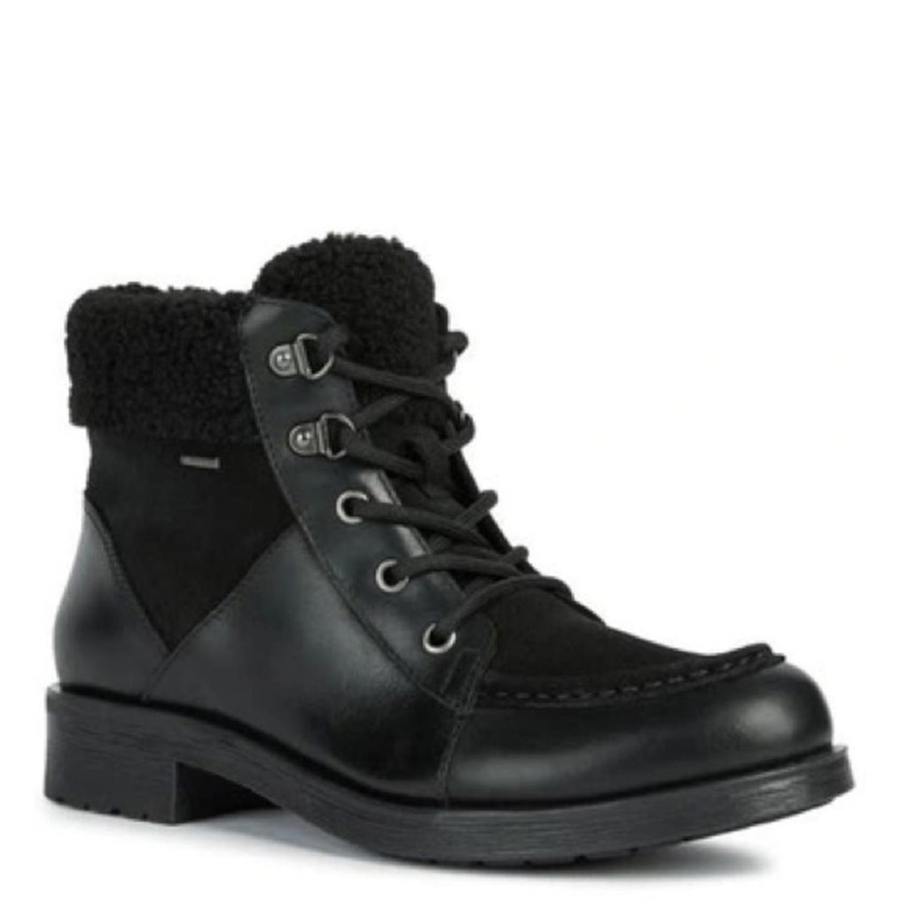 GEOX Rawelle ABX Faux Shearling Trimmed Waterproof Boots, US8 EU38 NEW in Box