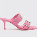 Alexander McQueen Double Buckle Punk Mule in Pink, Size 39 New w/DustBag $1050