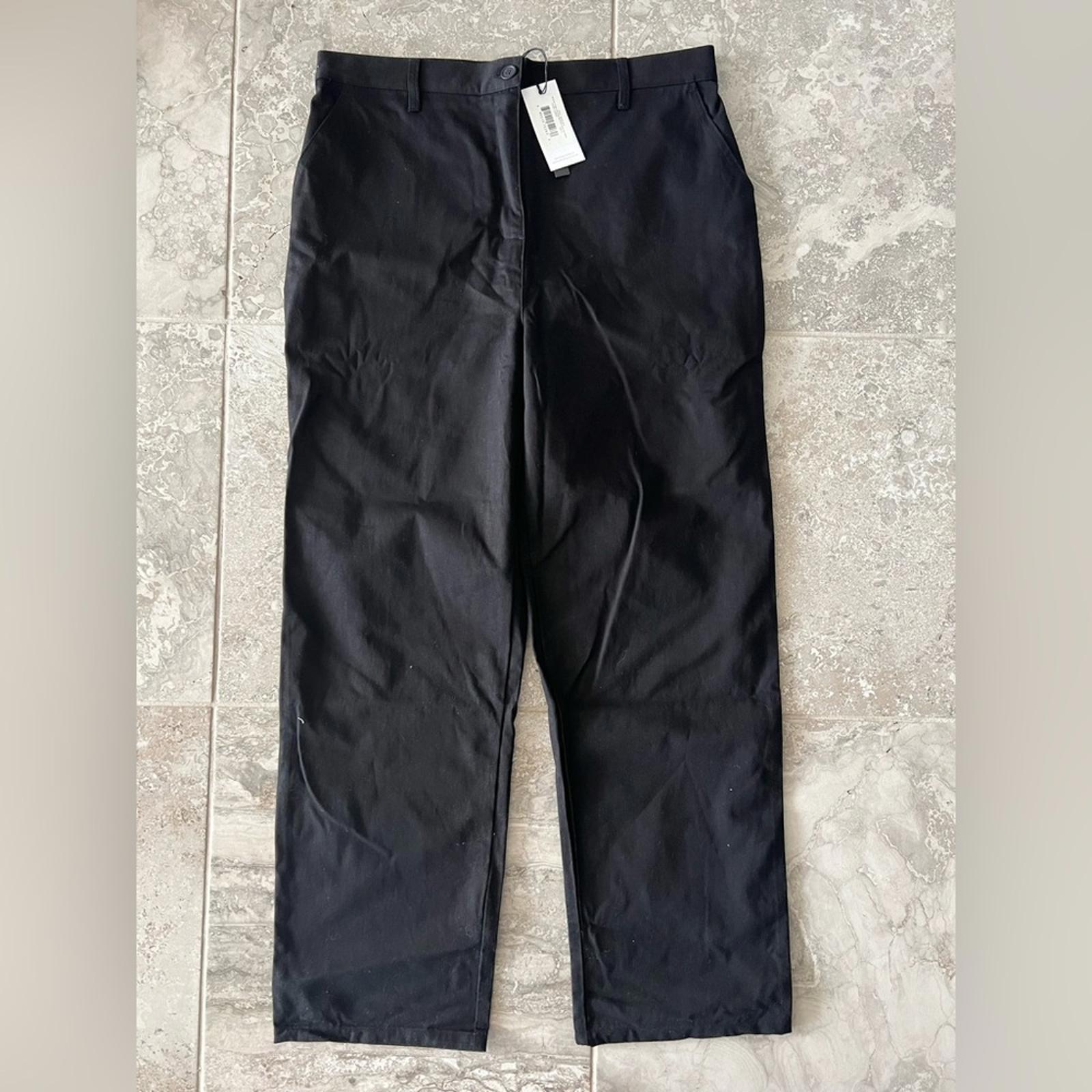 WhoWhatWear LISA High-Waisted Wide Leg Pants in Black Size L New w/Tag $135