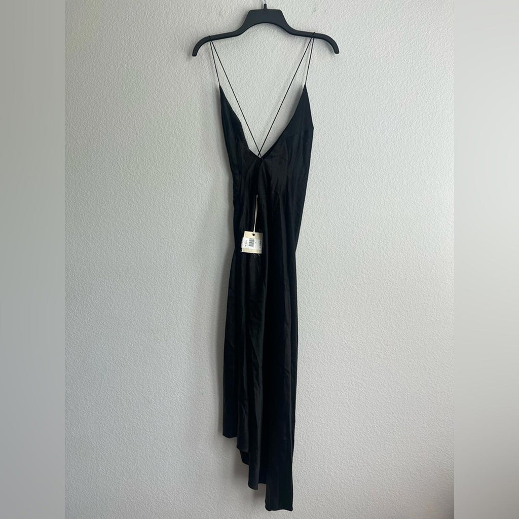 SER.O.YA Emma Sleeveless Silk Stretch Dress in Black, NWT, Size M