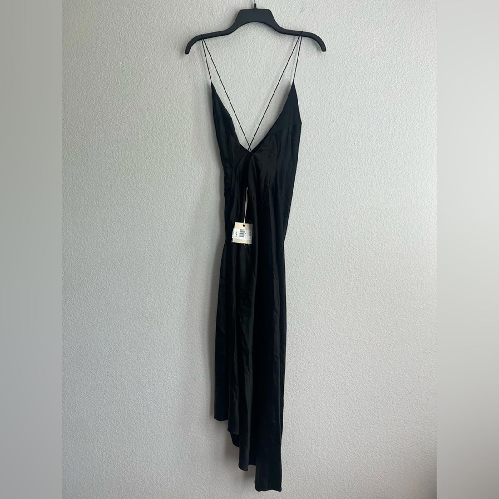 SER.O.YA Emma Sleeveless Silk Stretch Dress in Black, NWT, Size M