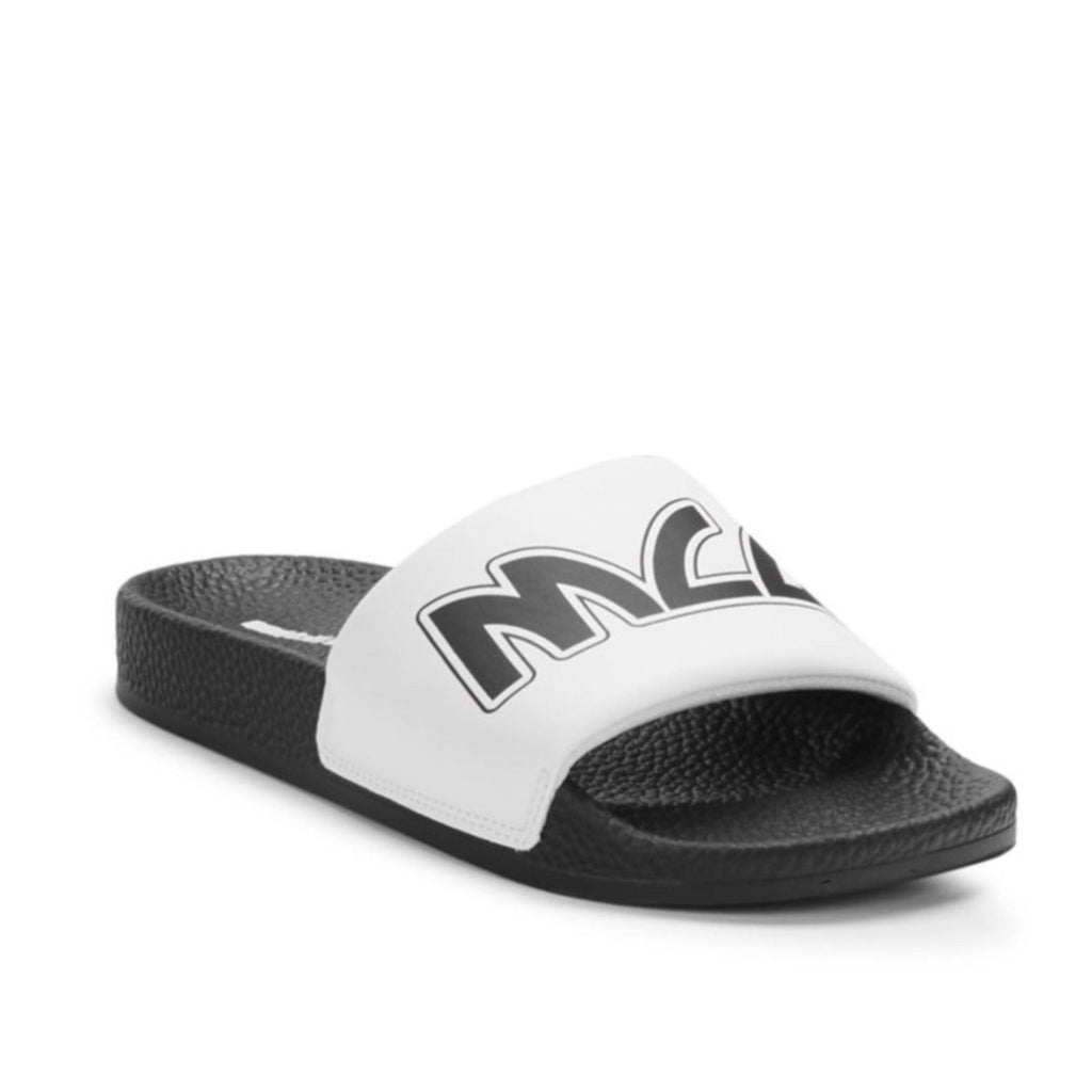 MCQ Alexander McQueen Logo Pool Slide Sandals in White, NWT, EU Size 45