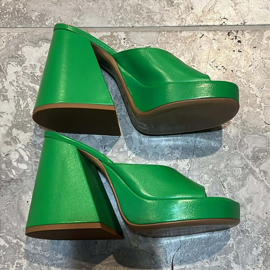 Simon Miller Slice High Heel Sandals in Green, Size 36, NEW in Box w/DustBag