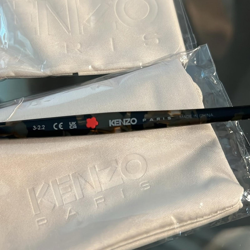 Kenzo Boke Flower Geometric Sunglasses, 48mm, Khaki Havannah Comes w/Case NWT