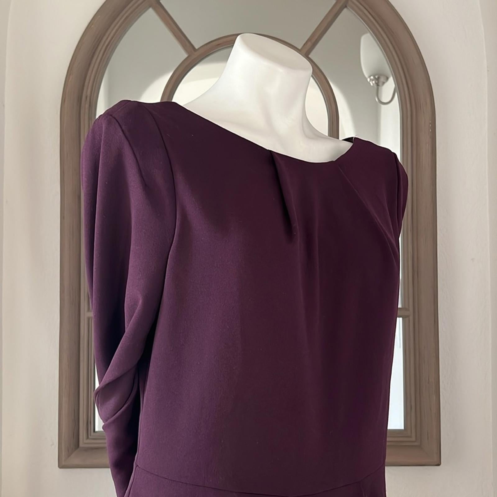 Betsy & Adam Midi Cowl Neck Drape Back Scuba Crepe Dress Size 14 NEW w/Tag