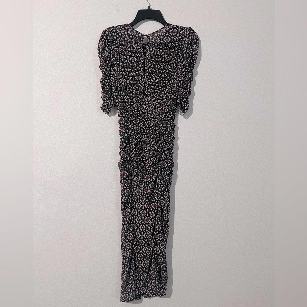 Free People Briella Midi Dress in Black Combo, NWT, Size S