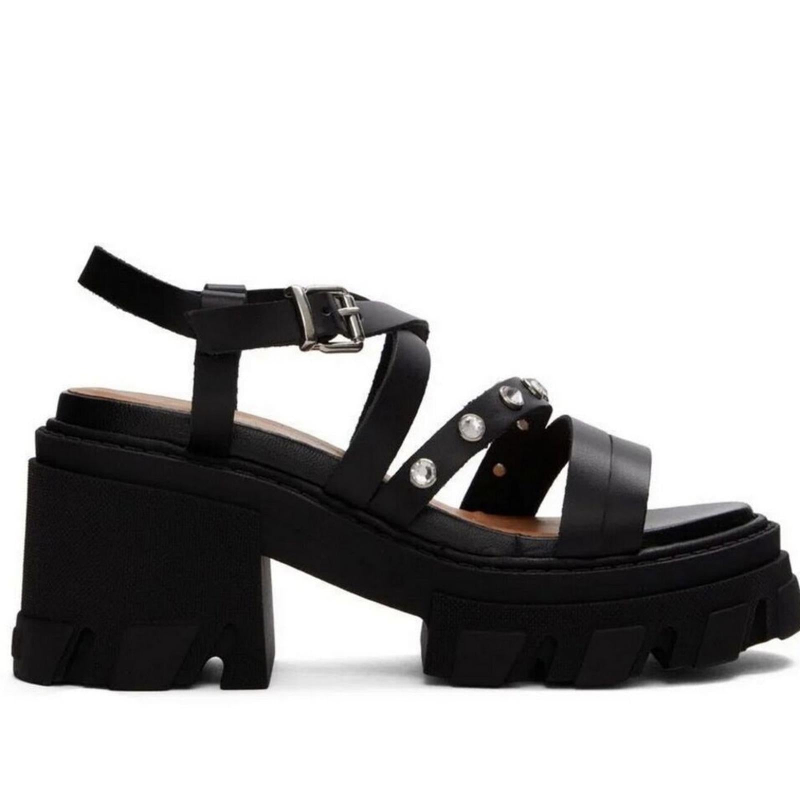 GANNI Women's Cleated Strappy Block Heel Sandals, Size 41 New in Box + Dust Bag