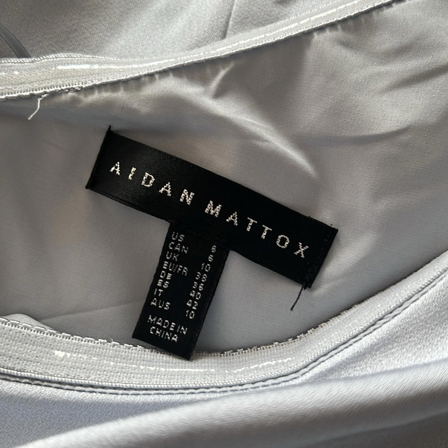 Aidan Mattox Draped One Shoulder Gown in Light Blue New w/Tag $365