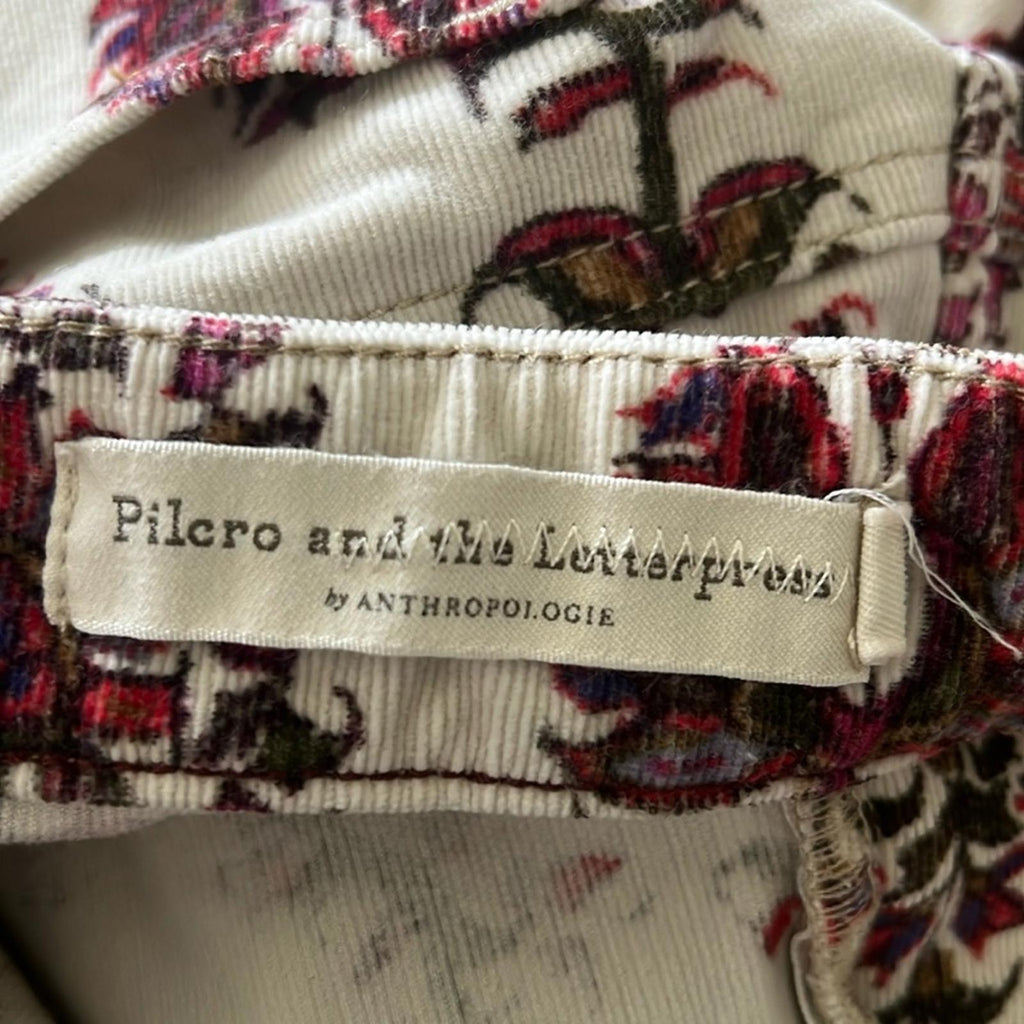 Anthro’s Pilcro and the Letterpress High-Rise Bootcut Retro Cords Pants Size 28
