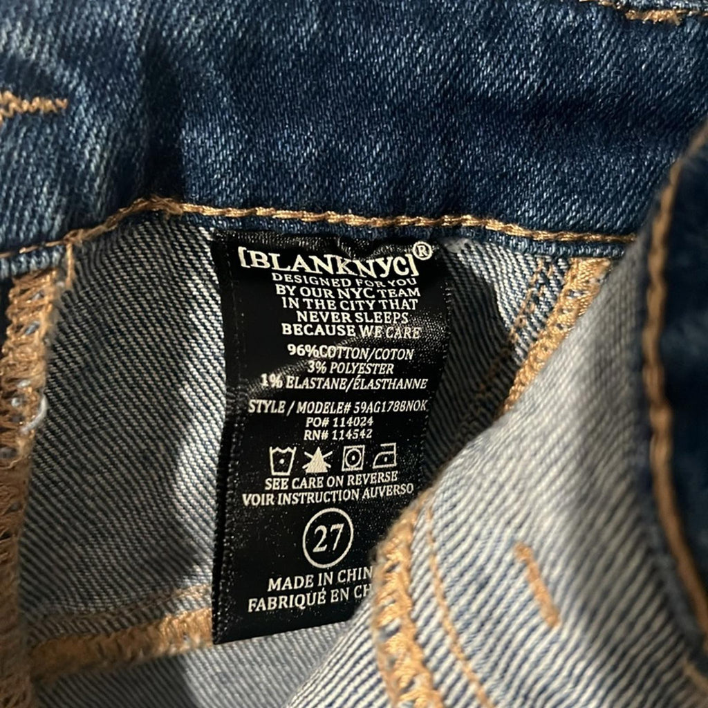 BlankNYC It's Vintage Overalls Denim in Blue, EXCELLENT, Size 27