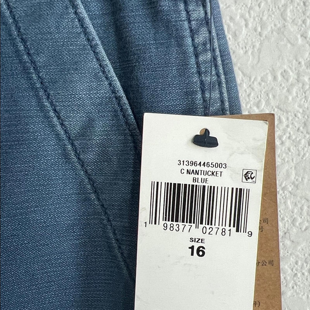 Polo Ralph Lauren Reverse-Sateen Ricky Pants in Blue, Size 16, NEW w/Tag