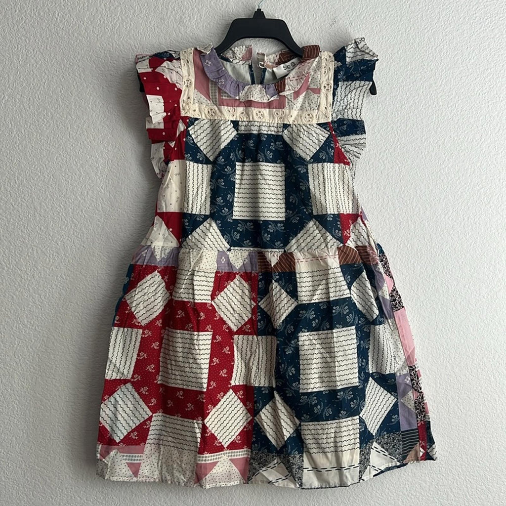 Sea New York Girls' Nohr Patch Flutter Dress, NWT, Size 10Y