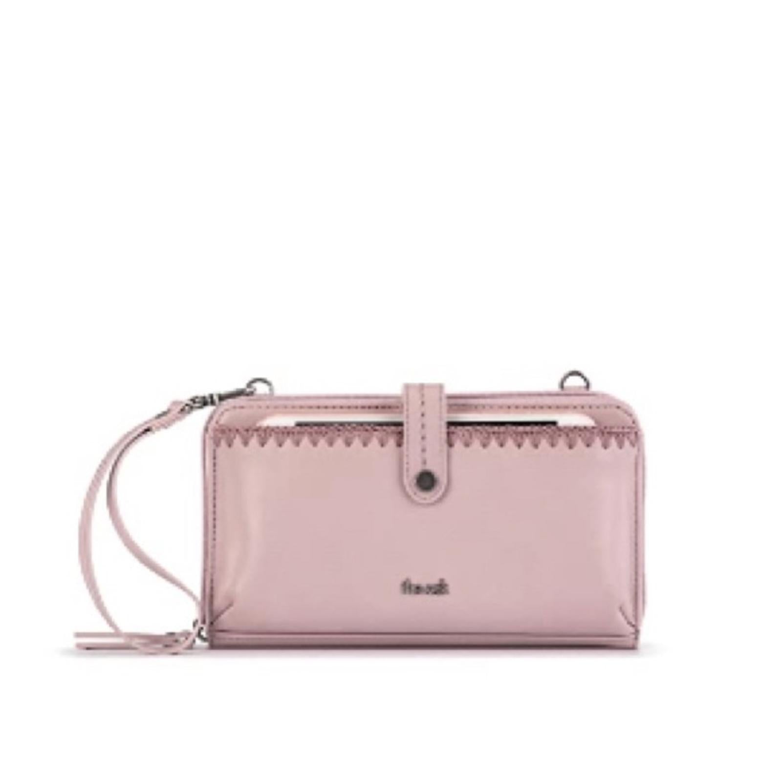 The Sak Iris Large Smartphone Crossbody Bag Rosewood/ Pink Leather, New w/Tag