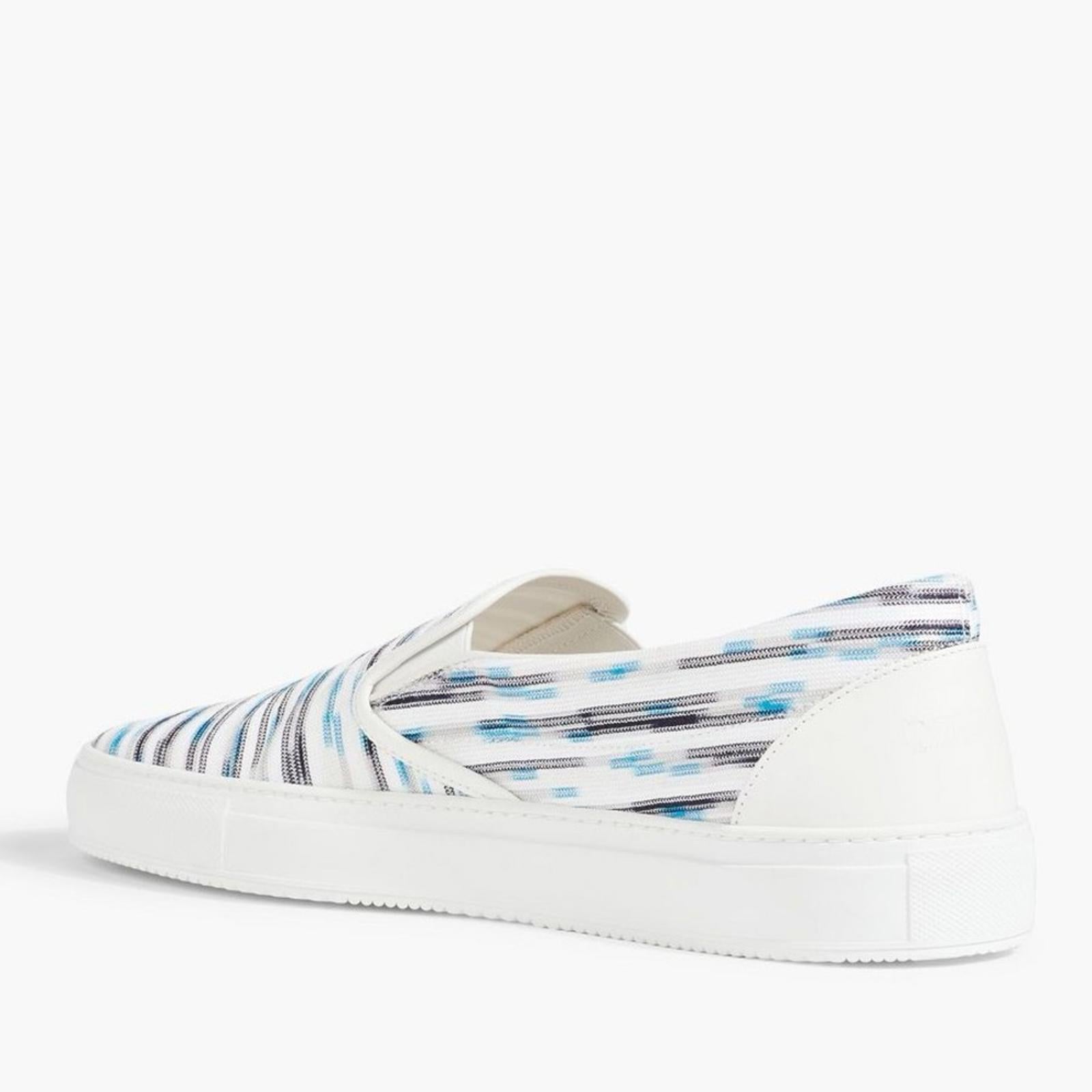 Missoni Space-Dyed Stretch-Knit Slip-On Sneakers, Size 43 NEW + DustBag $580