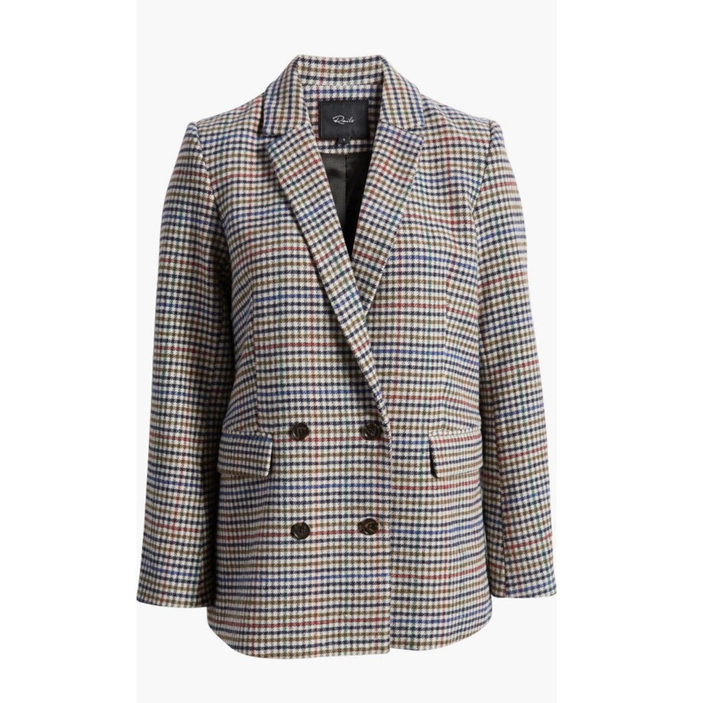 Rails Jac Double Breasted Blazer, Houndstooth Cardinal Pine Size M New w/Tag