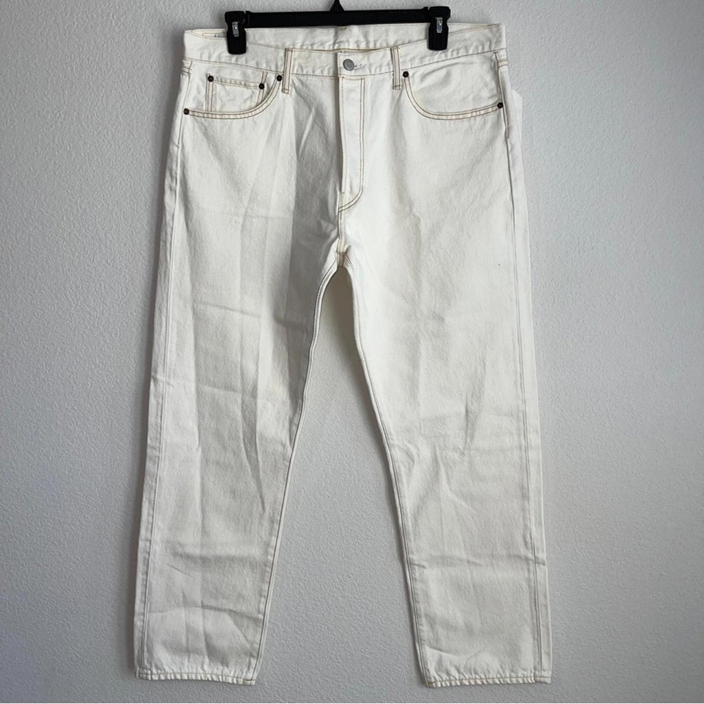 RE/DONE 50s Straight Jeans in Faded White, Size 38 New w/Tag $295