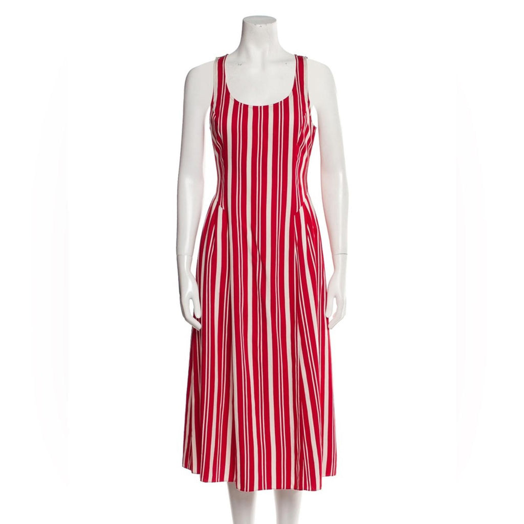 NWT Jason Wu Striped Scoop-Neck Sleeveless Dress, Size 0 New w/Tag Retail $695