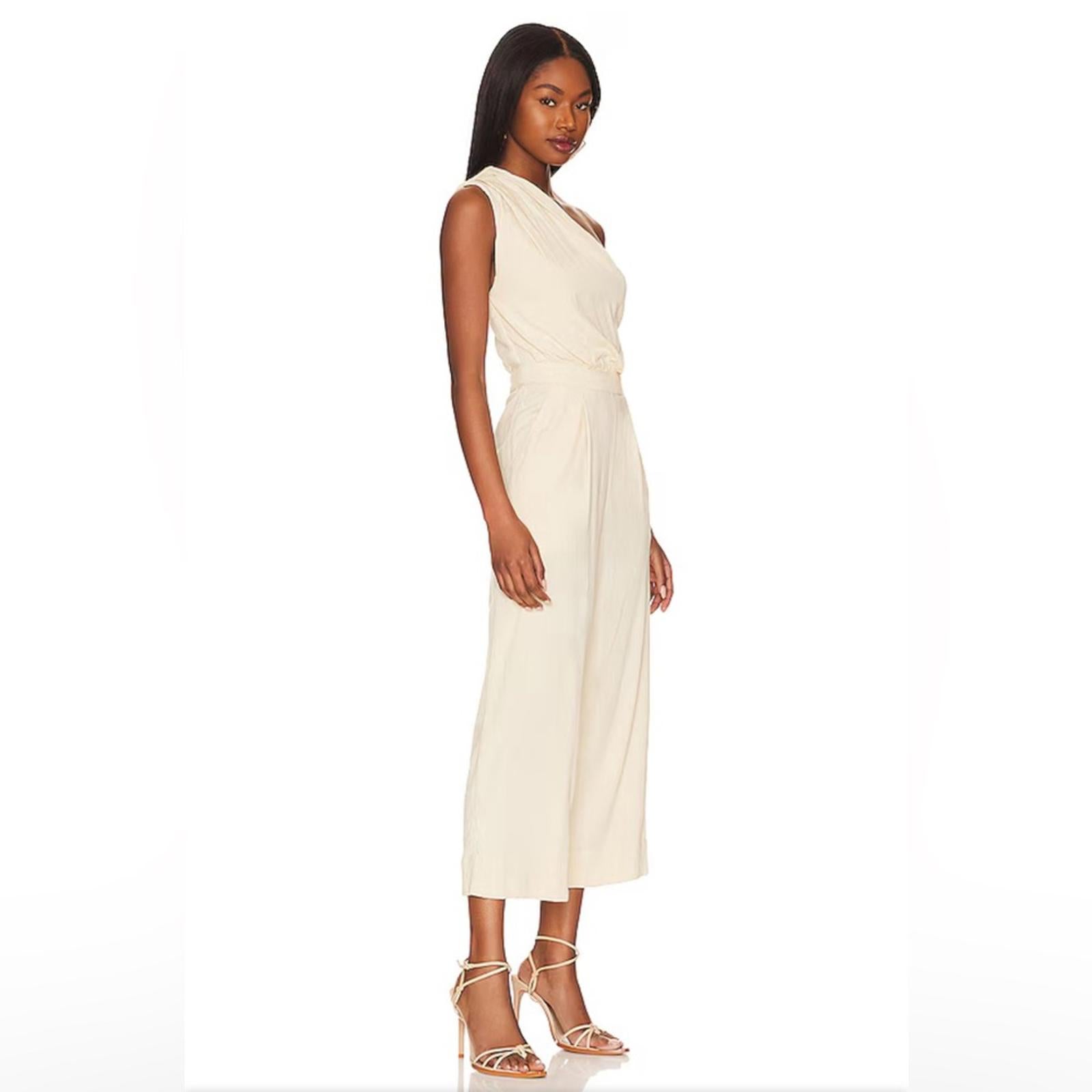 Free People Avery One-Shoulder Cropped Jumpsuit, Revolve Size 0 New w/Tag