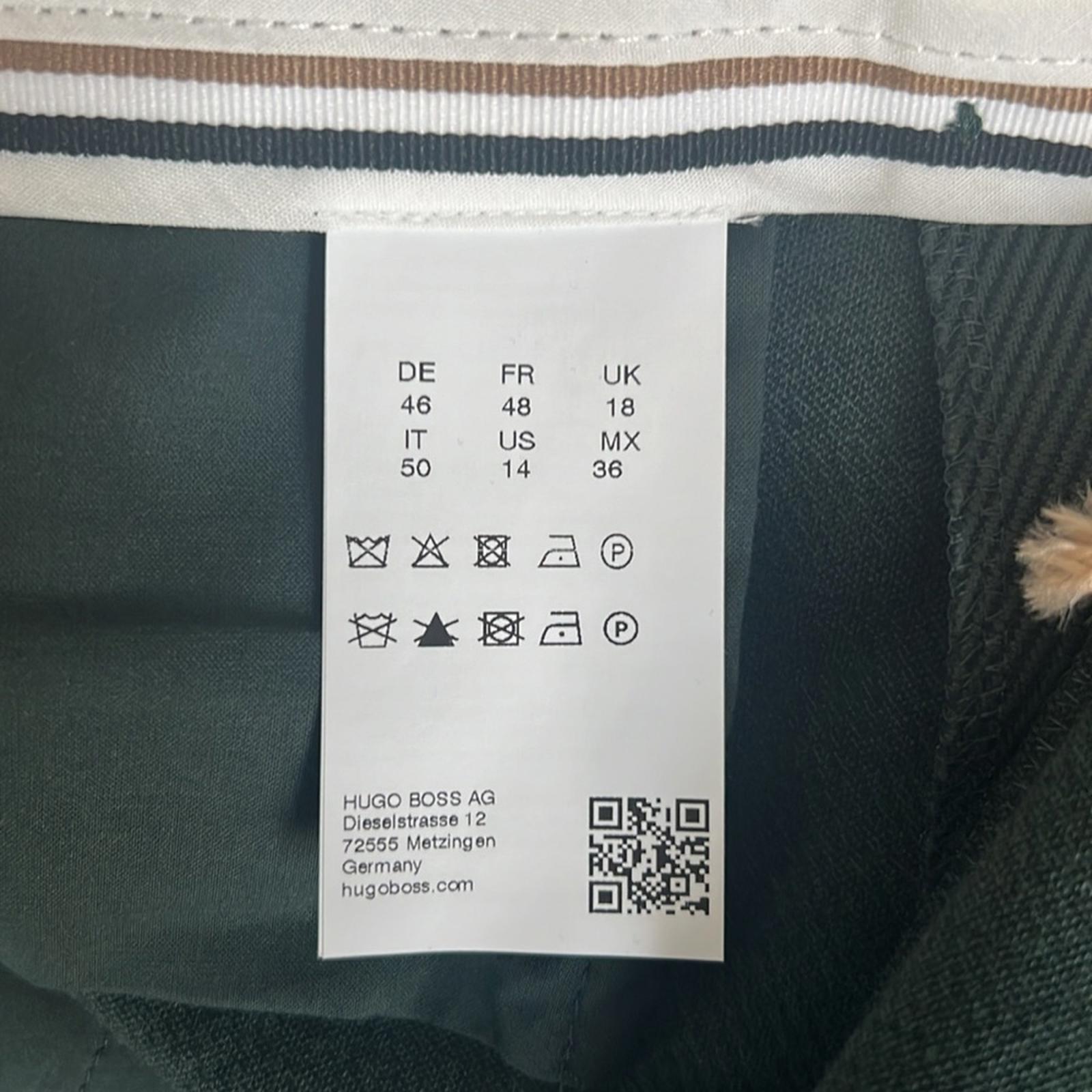 BOSS Tatiani Cropped Twill Pants in Open Green, Size 14 New w/Tag, Retail $278