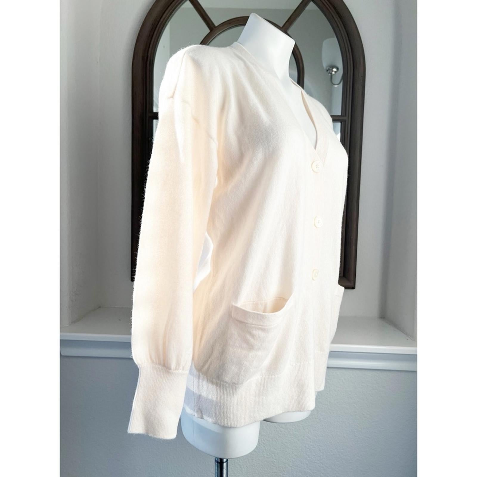 Lauren Ralph Lauren Cashmere Sweater, Winter Cream, Size M New w/Tag Retail $385