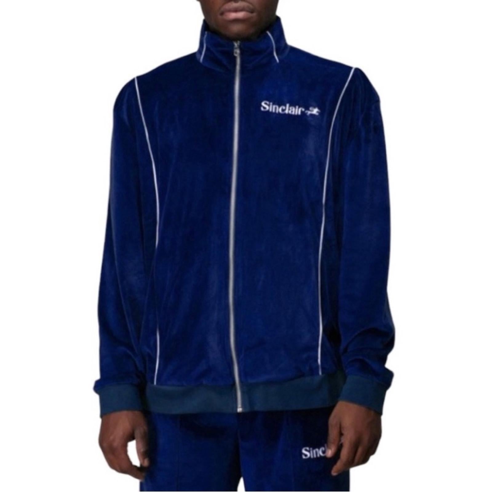 Sinclair Velour Track Jacket in Navy, Men’s Size L New w/Tag - SOLD OUT!