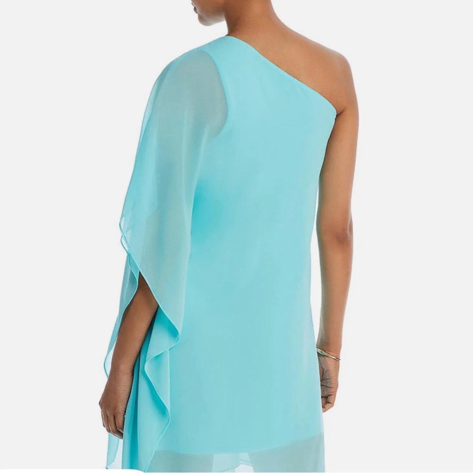 Kobi Halperin Sabrina One Shoulder Dress, Teal Size XS New w/Tag Retail $398