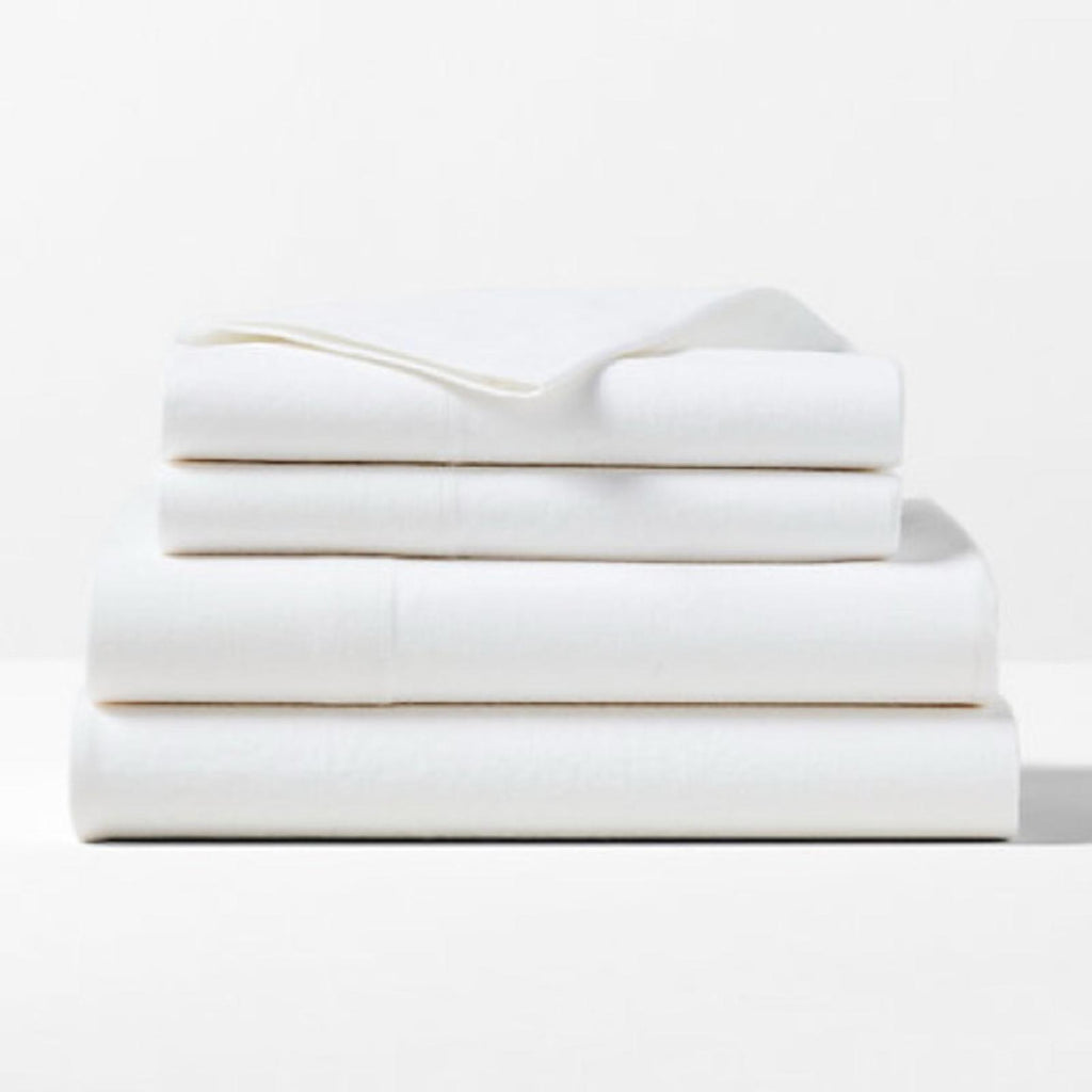 Ralph Lauren RL Linen Solid King Flat Sheet in Tux White, New w/Tag $325