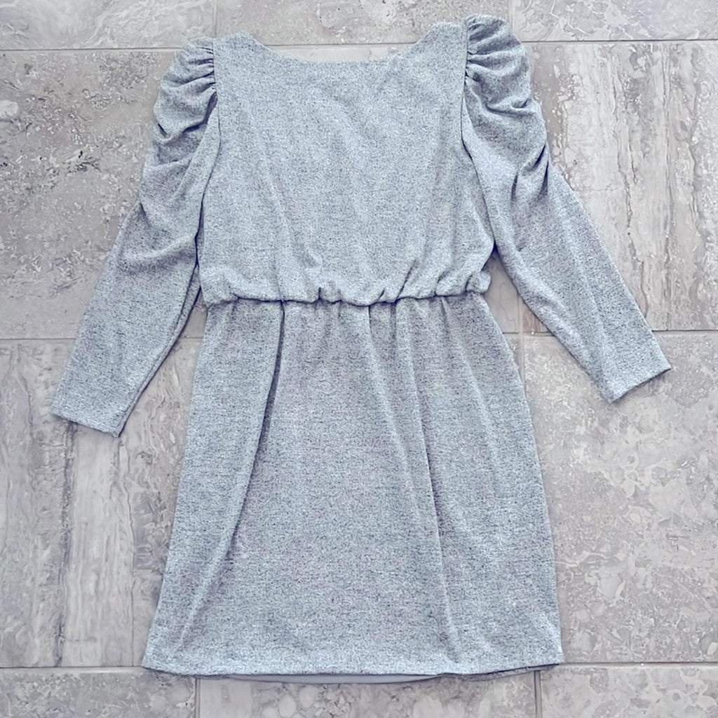 Jessica Howard Metallic Gathered Pouf Sleeve Blouson Dress, Size 16W, New w/Tag