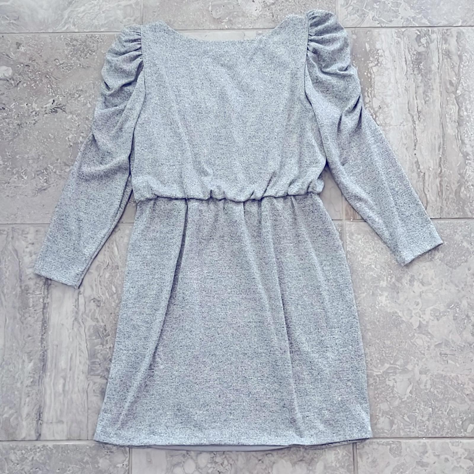 Jessica Howard Metallic Gathered Pouf Sleeve Blouson Dress, Size 16W, New w/Tag