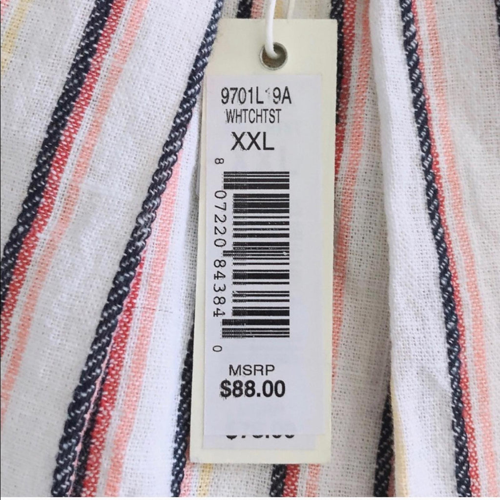 NEW Max Studio Linen-Blend Hi-Low Midi Skirt, Size XXL, New w/Tag