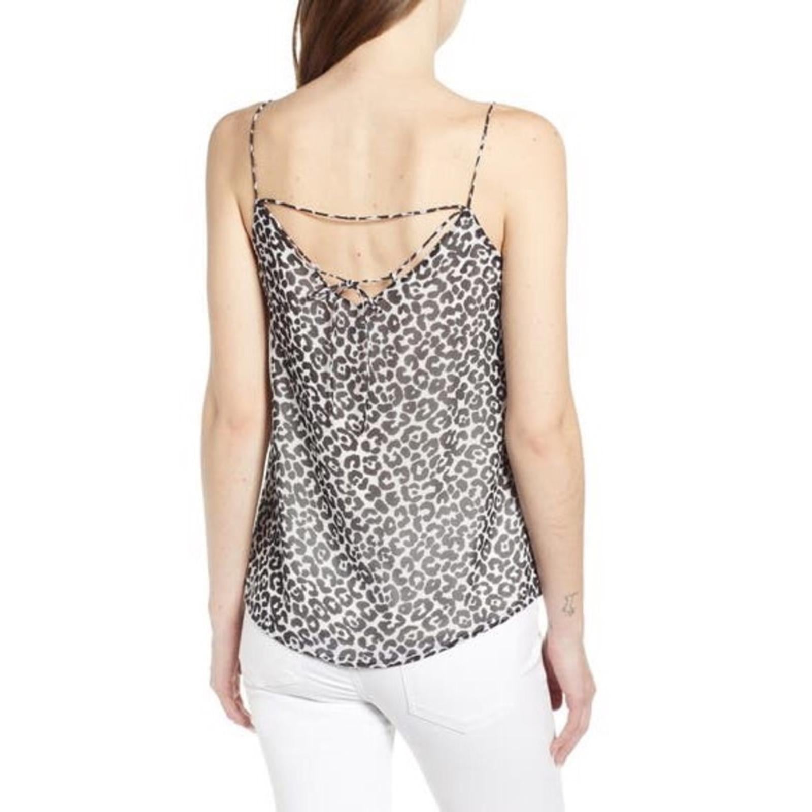 Vince Camuto Leopard Lace-Up Camisole, Size L, New w/Tag