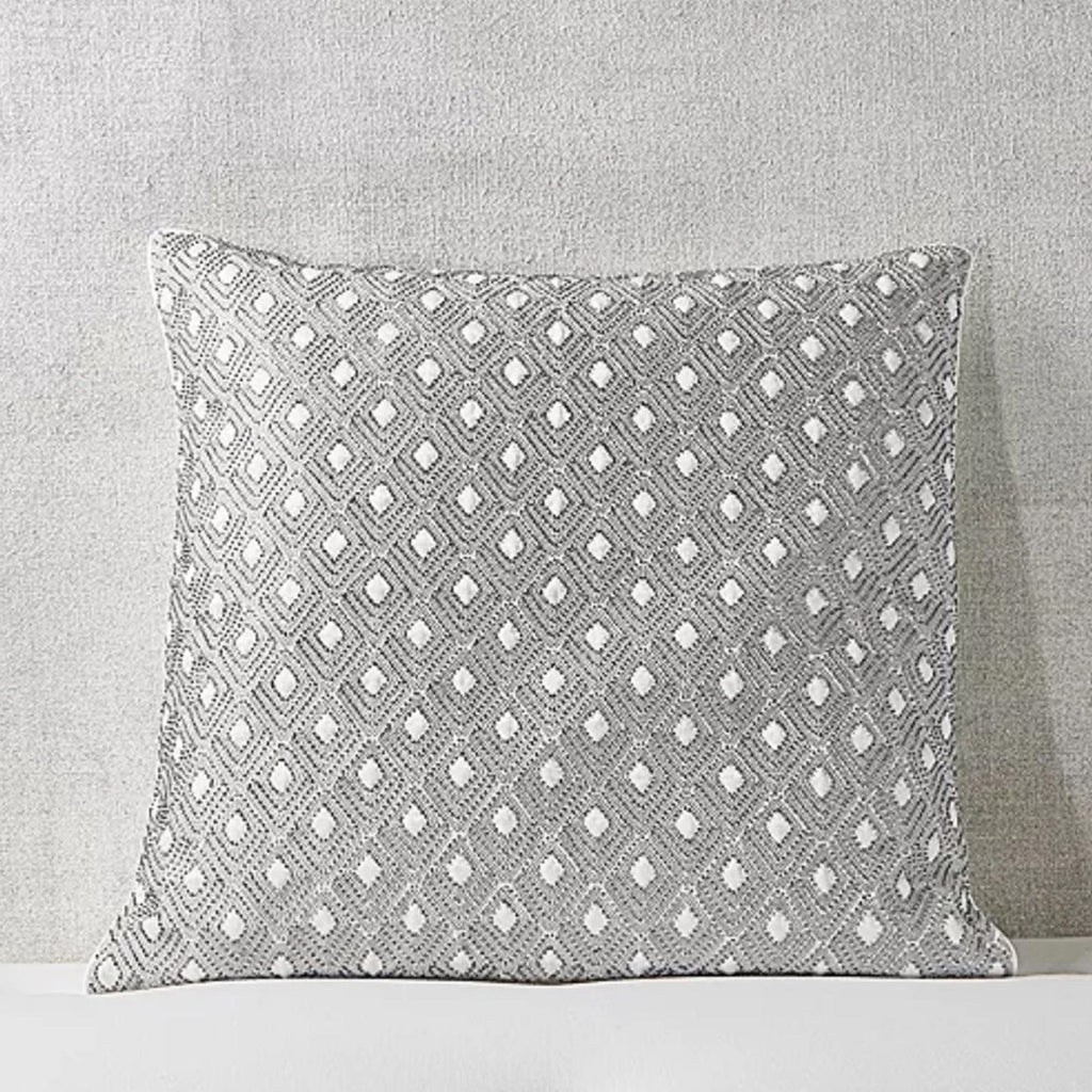 X2 Hudson Park Collection Diffused Diamond Euro Pillow Shams New w/Tag