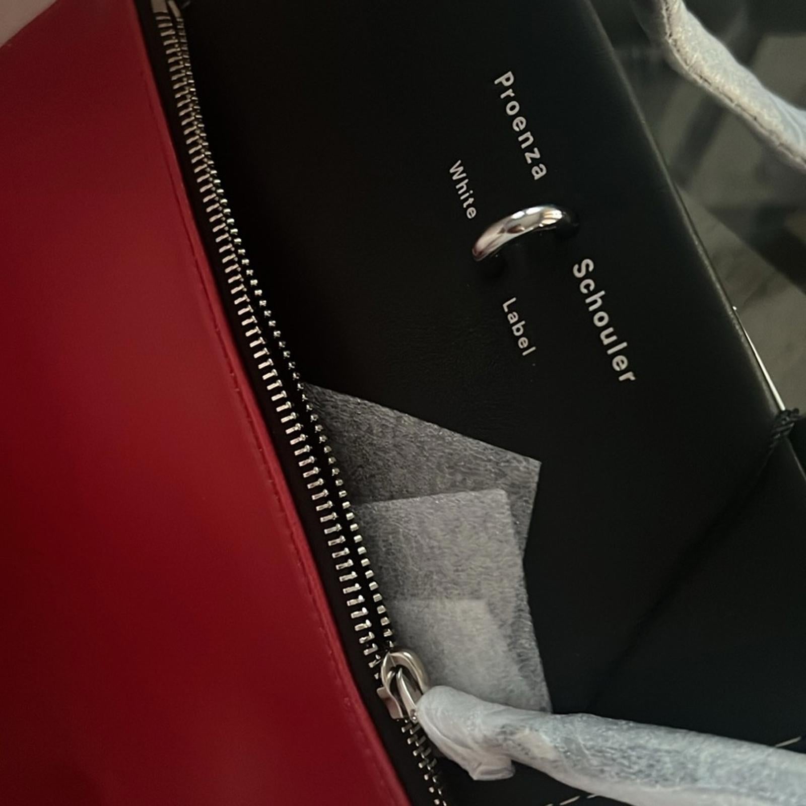 Proenza Schouler White Label Morris Large Coated Canvas Tote in Red, New w/Tag