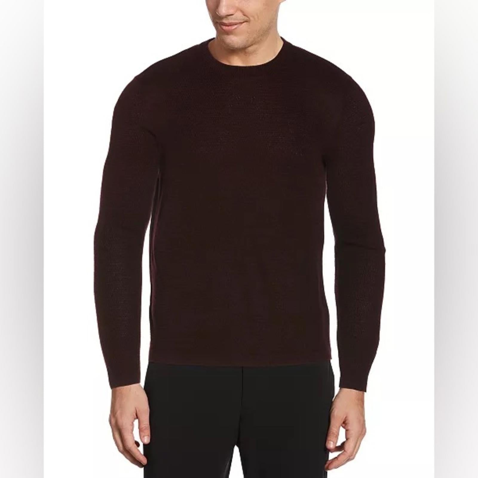 Perry Ellis Motion Textured Crew Neck Sweater Burgundy Size M New w/Tag SOLD OUT