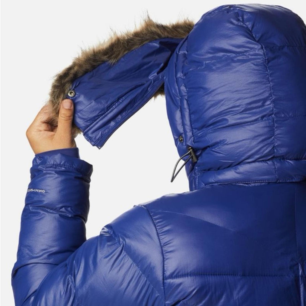 Columbia Peak to Park II Hooded Faux-Fur-Trim Jacket, Blue Size 1X New w/Tag