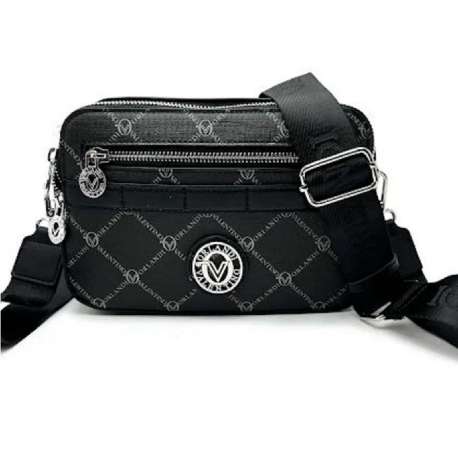 NWT Valentino Orlandi Camera Bag, Black, Style #V-3007 New w/Tag