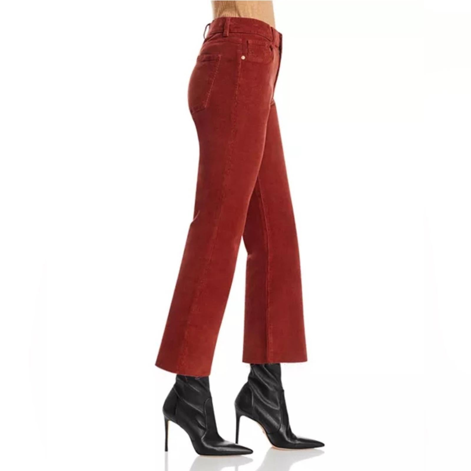 DL1961 Bridget High Rise Ankle Bootcut Corduroy Jeans in Paprika, NWT, Size 23