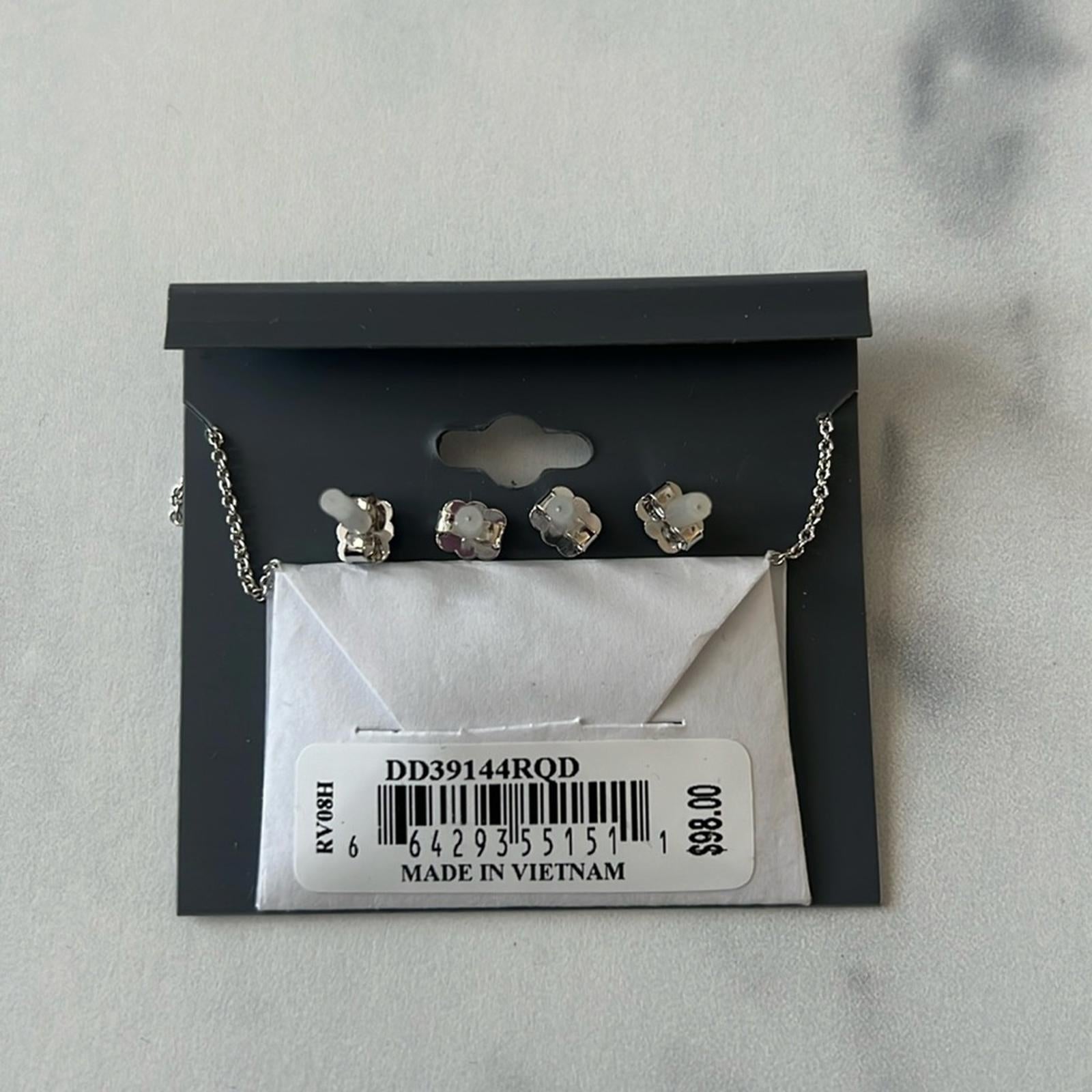 Eliot Danori Earrings and Necklaces Set Crystal & Bow Statement New w/Tag $98