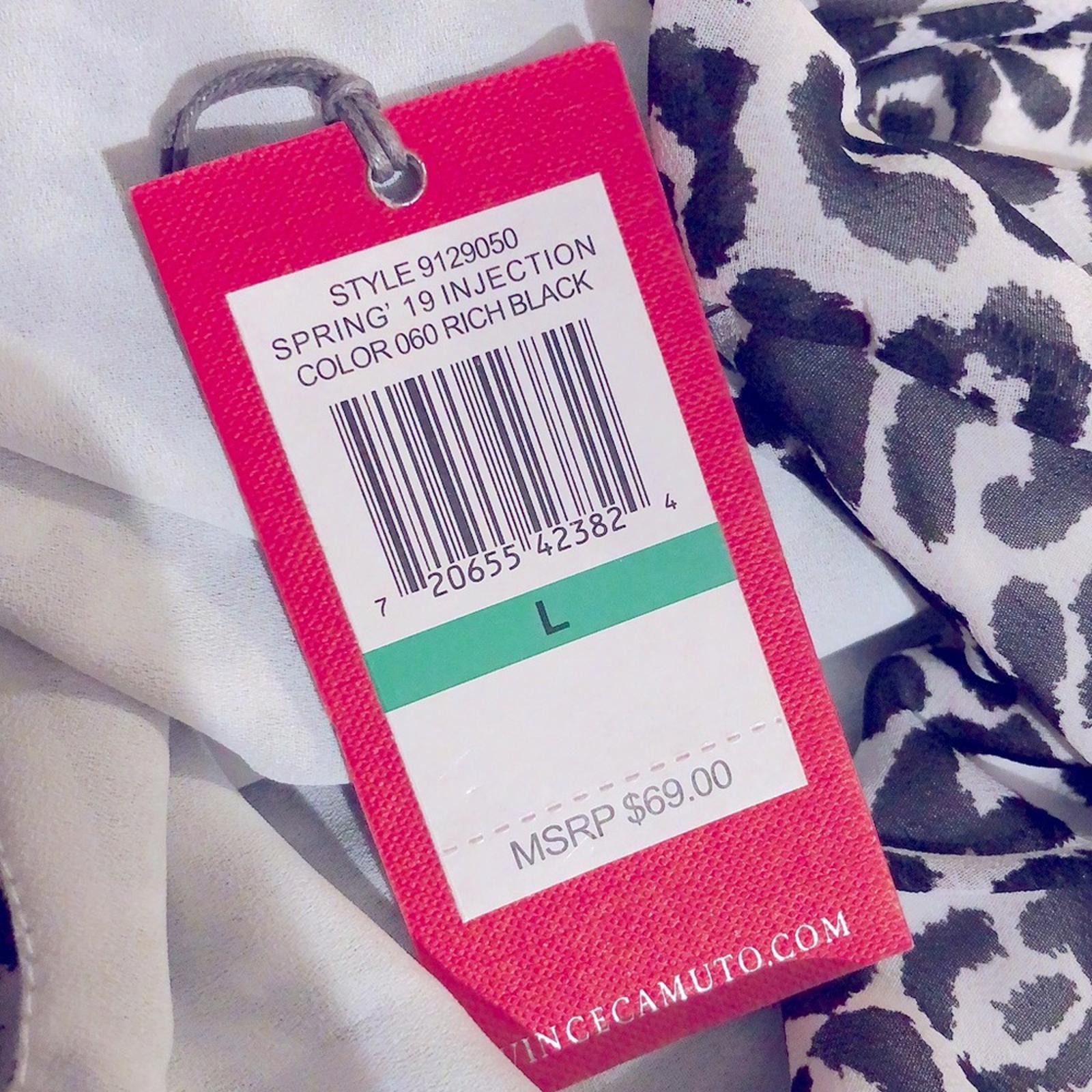 Vince Camuto Leopard Lace-Up Camisole, Size L, New w/Tag