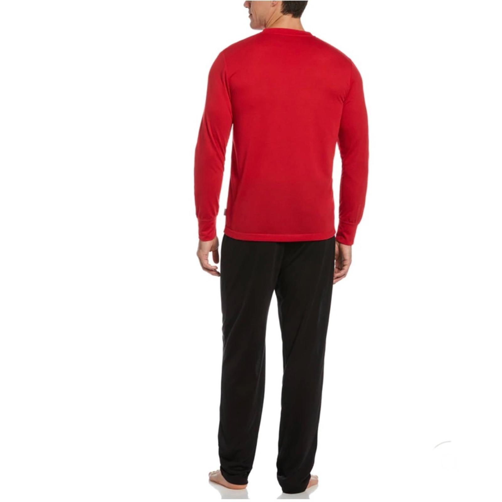 Perry Ellis Portfolio 2-Piece Sleep Set in Red & Black, Size XL NEW in Box