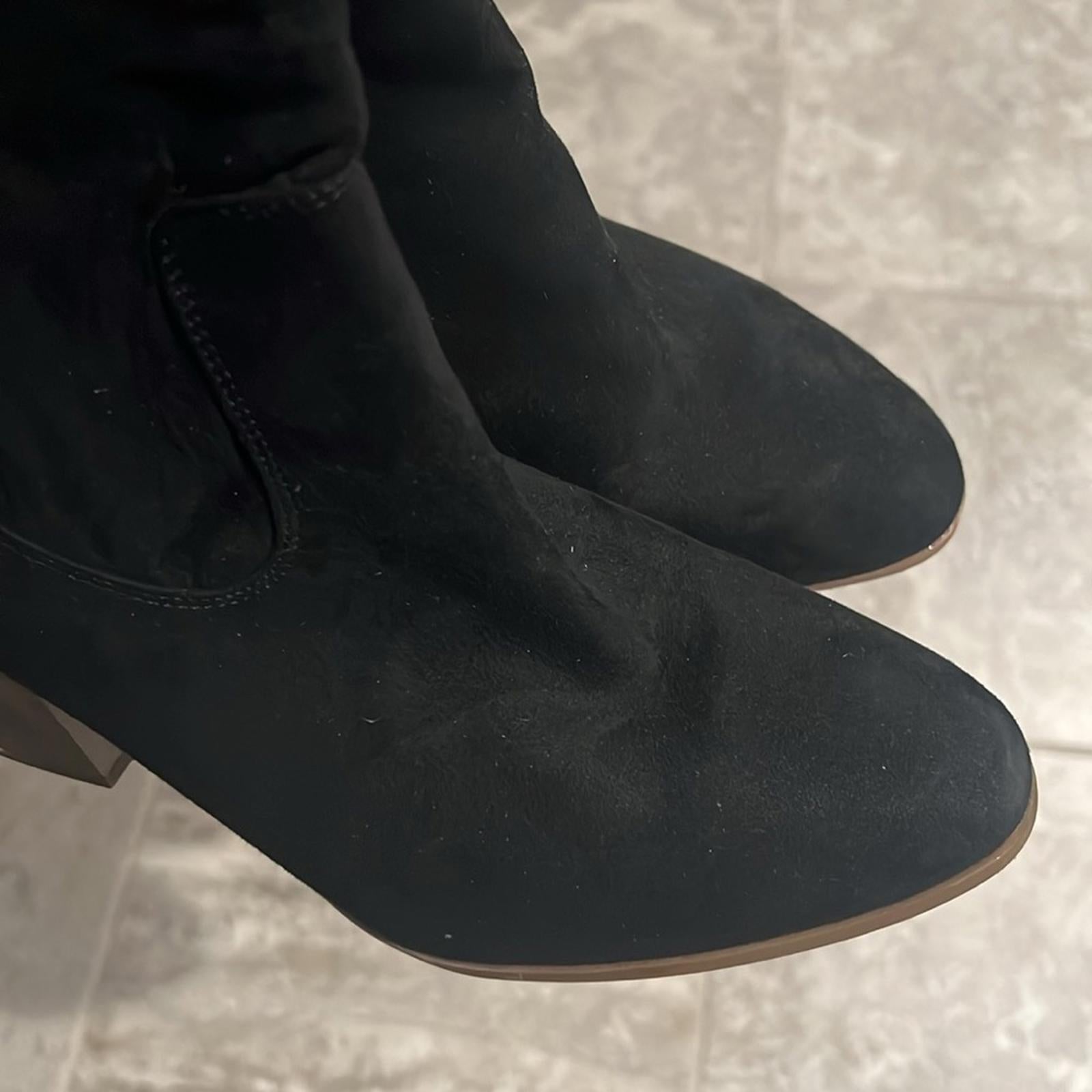 Style & Co. Warrda Faux Suede Zip-Up Mid-Calf Boots Cushioned Goring Size 10 NEW