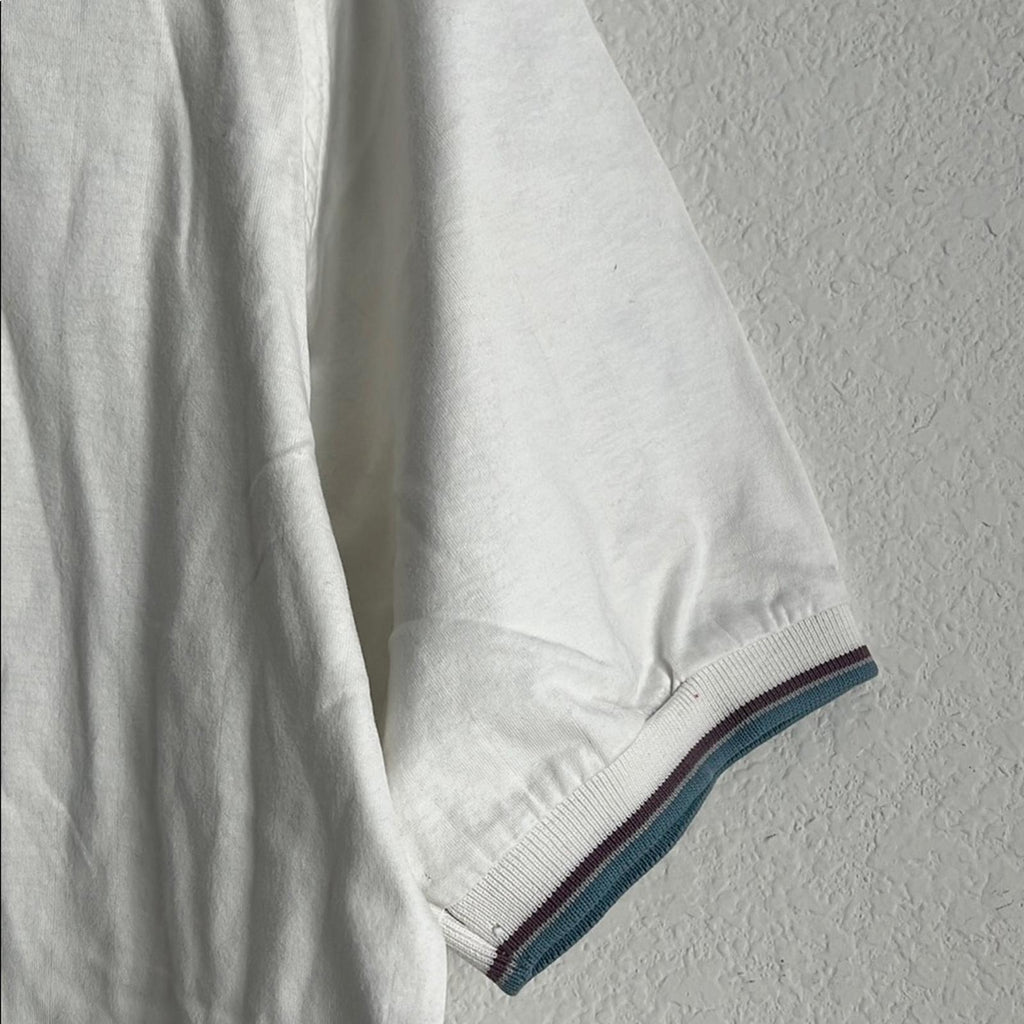 Lacoste x Izod Men’s Cotton Polo Shirt in White, Size L EXCELLENT!