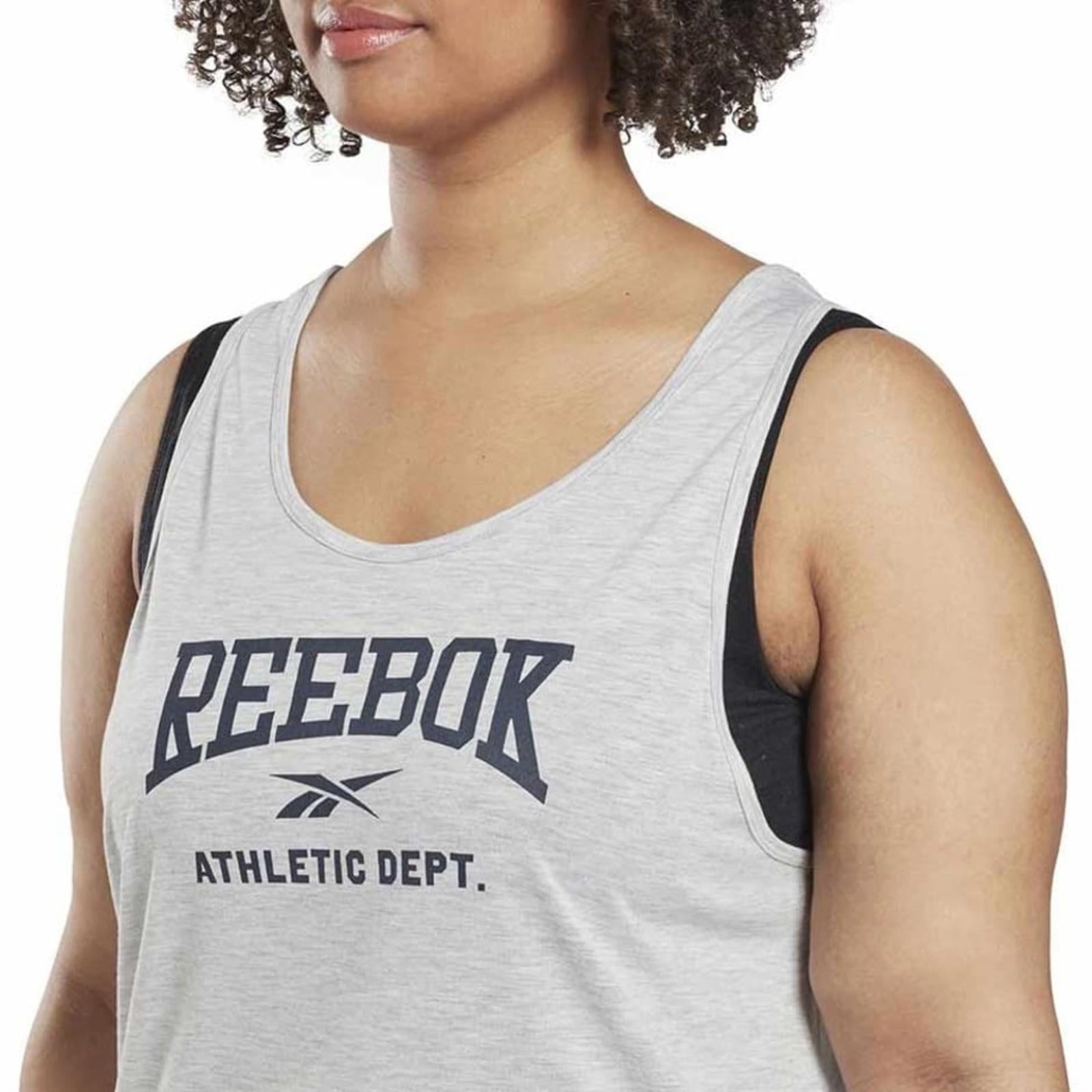 Reebok Performance Plus Workout Ready Supremium Tank Top, Size 1X Lt Grey NWT