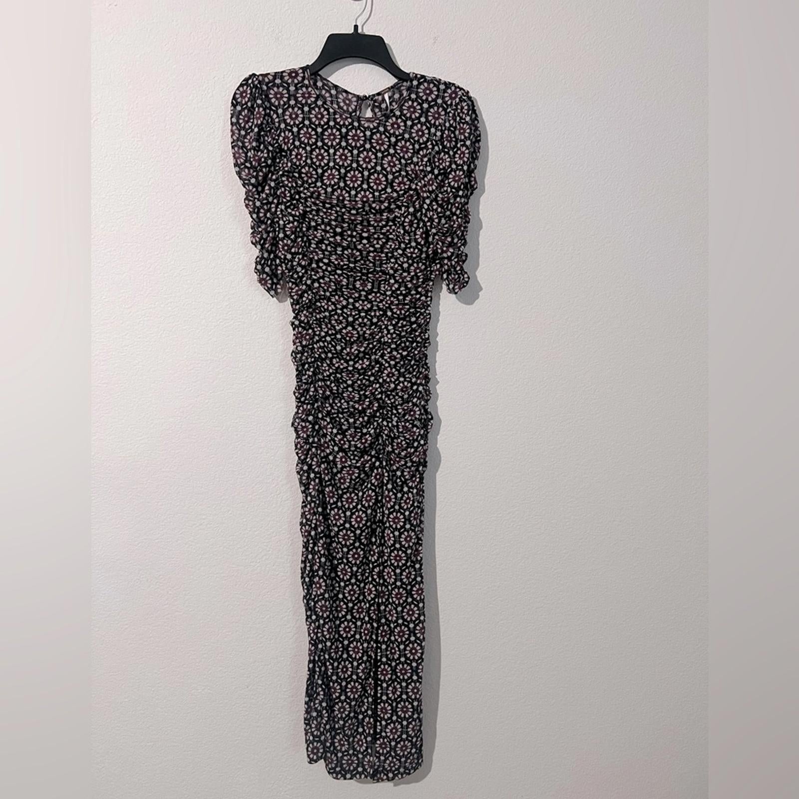 Free People Briella Midi Dress in Black Combo, NWT, Size S