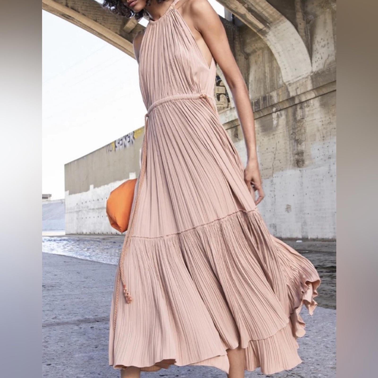A.L.C. Ella Pleated Midi Dress, Size 0, New w/Tag, Revolve
