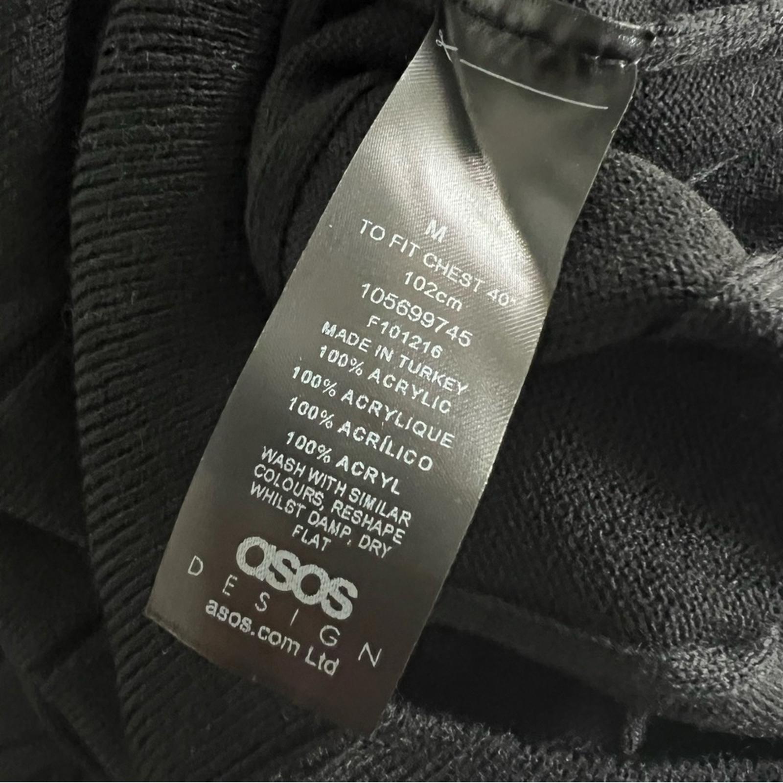NEW ASOS Crewneck Ribbed Knit Sweater in Black, Size M New w/o Tag