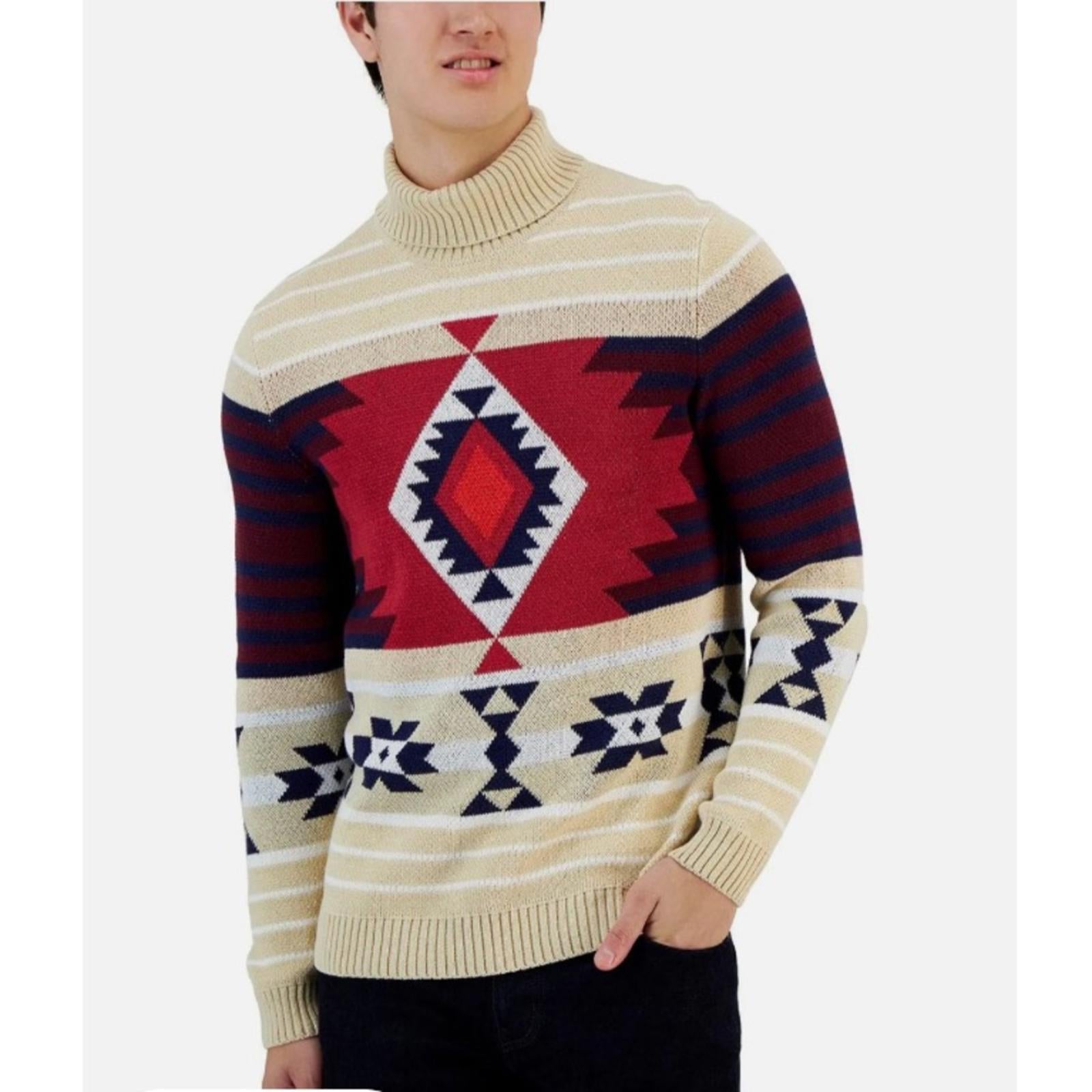 NEW Club Room Cotton Fair Isle Turtleneck Sweater, Size XL New w/Tag Retail $65