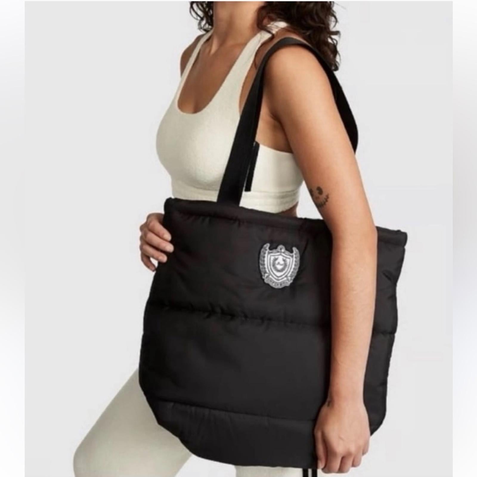 PINK Victoria’s Secret Quilted Tote Bag, Black New w/Tag Retail $49.95