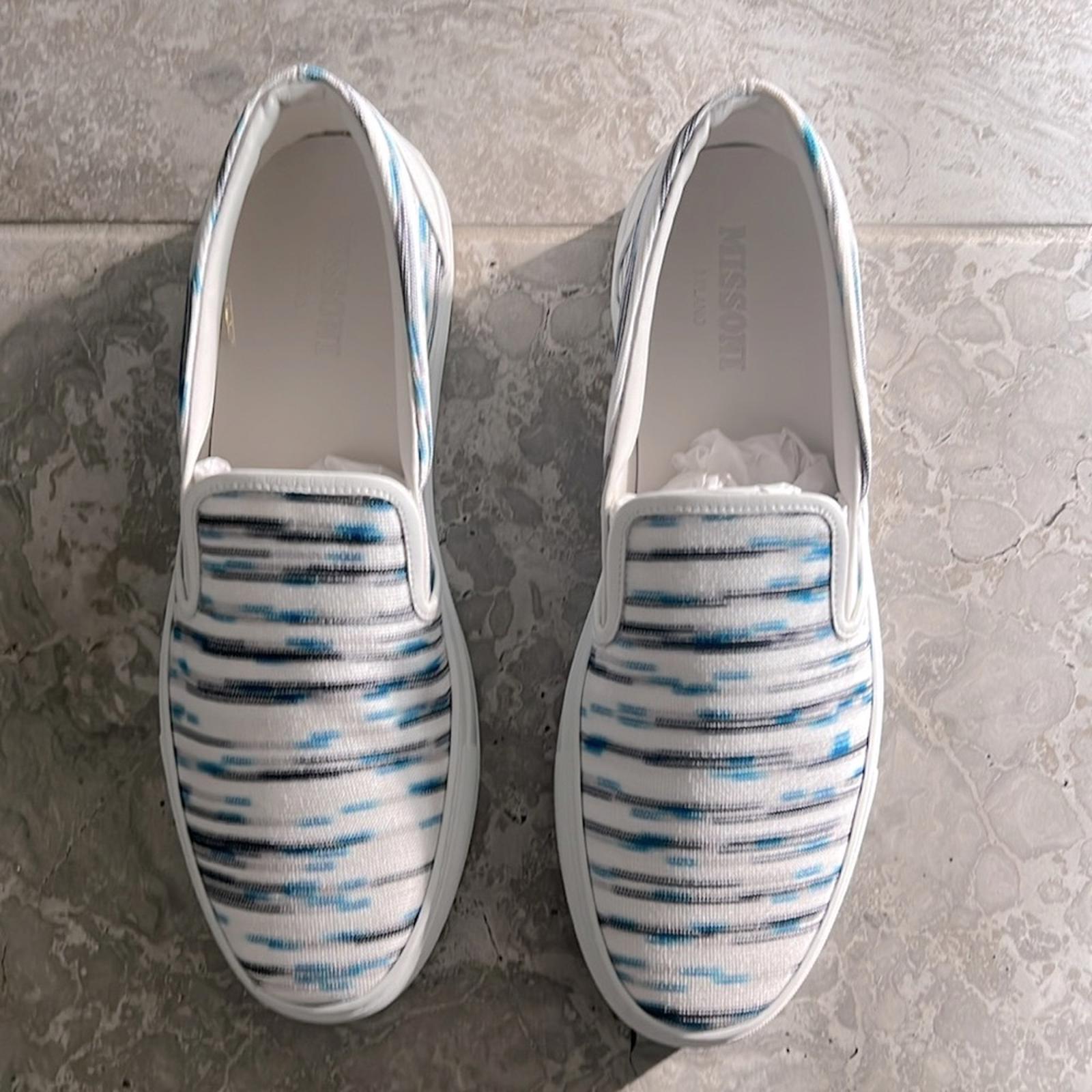 Missoni Space-Dyed Stretch-Knit Slip-On Sneakers, Size 43 NEW + DustBag $580