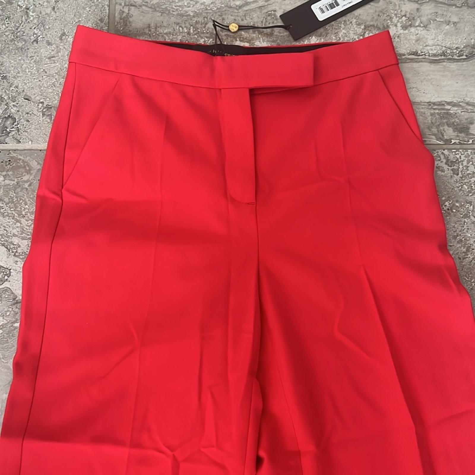 Kobi Halperin Drea Twill Pants, Fire/Red Size 2 New w/Tag Retail $398